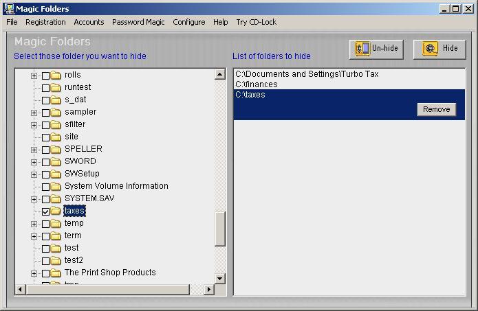 Magic Folders XP Screenshot